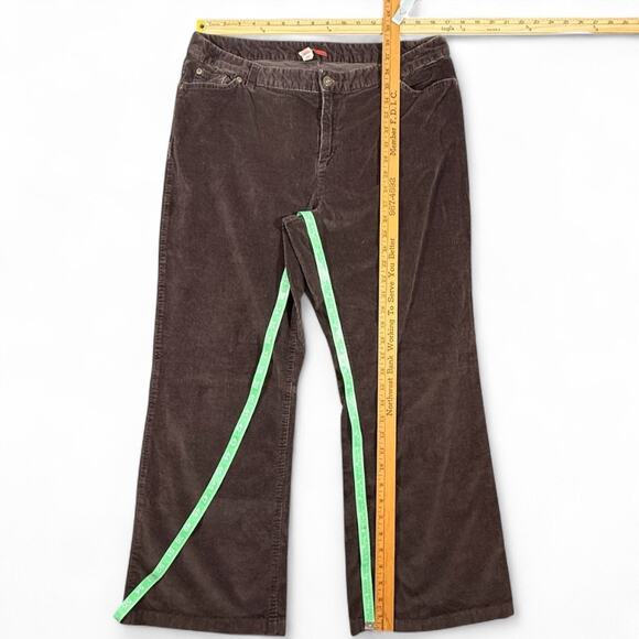 VTG Tapemeasure Anthropologie Wide Leg Corduroy Pants 16 Chocolate Brown 90s Y2K - Picture 9 of 10